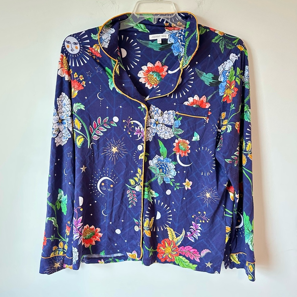 Johnny Was Aurora Borealis Long Sleeve PJ Top